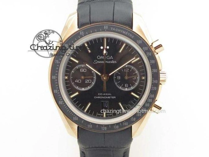 0318 HighQuality Constellation 131.33.41.21.03.001 YG TW Best Edition Black Dial On Gummy Strap A 7871